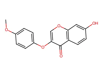 4H-1-Benzopyran-4-one, 7-hydroxy-3-(4-methoxyphenoxy)- structure