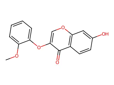 4H-1-Benzopyran-4-one, 7-hydroxy-3-(2-methoxyphenoxy)- structure