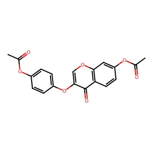 4H-1-Benzopyran-4-one, 7-(acetyloxy)-3-(4-(acetyloxy)phenoxy)- structure