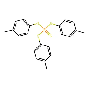 Tris(4-methylphenyl) phosphorotetrathioate structure