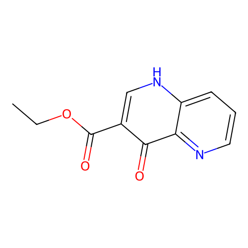 Ethyl 4-hydroxy-1,5-naphthyridine-3-carboxylate structure