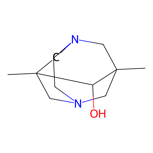 1,8-Dimethyl-3,6-diazatricyclo[4.3.1.1~3,8~]undecan-9-ol structure