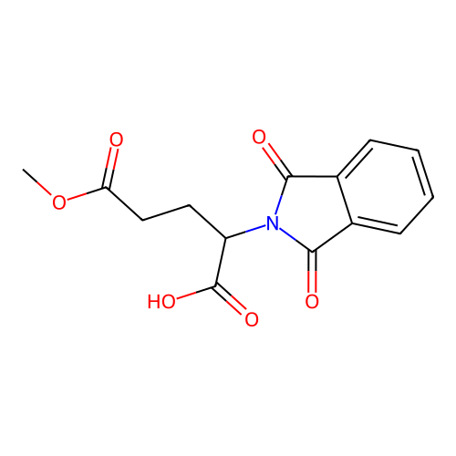 2-(1,3-Dioxoisoindol-2-yl)-5-methoxy-5-oxopentanoic acid structure