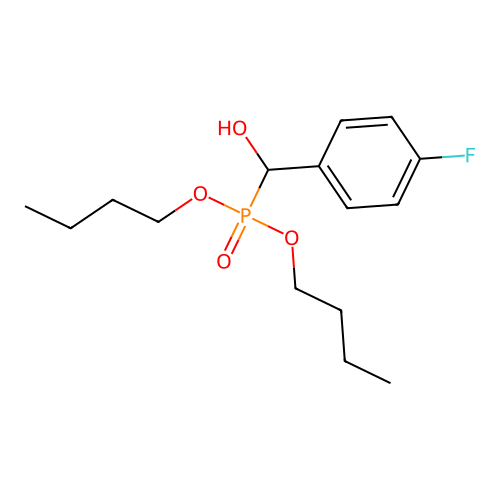 Dibutyl ((4-fluorophenyl)(hydroxy)methyl)phosphonate structure