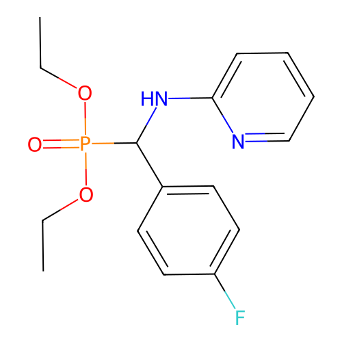 Diethyl(4-fluorophenyl)(2-pyridylamino)methylphosphonate structure
