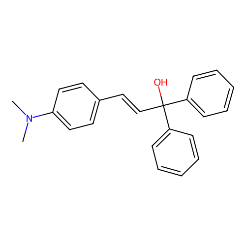 4-Dimethylaminodiphenylstyrylcarbinol structure
