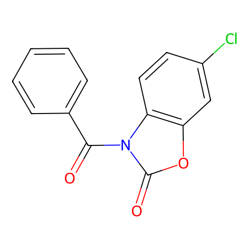 6-chloro-3-(phenylcarbonyl)-1,3-benzoxazol-2(3H)-one structure