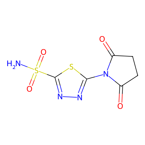 1,3,4-Thiadiazole-2-sulfonamide, 5-(2,5-dioxo-1-pyrrolidinyl)- structure