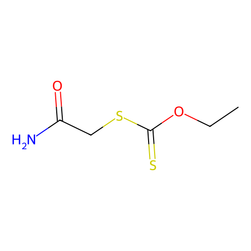 O-ethyl (2-amino-2-oxoethyl)sulfanylmethanethioate structure