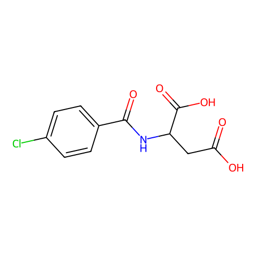 2-[(4-Chlorobenzoyl)amino]butanedioic acid structure