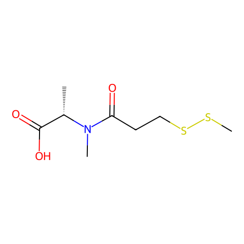 (S)-2-(N-Methyl-3-(Methyldisulfanyl)propanaMido)propanoic acid structure