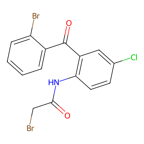 2-bromo-N-[2-(2-bromobenzoyl)-4-chlorophenyl]acetamide structure