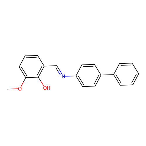 2-[(E)-(biphenyl-4-ylimino)methyl]-6-methoxyphenol structure