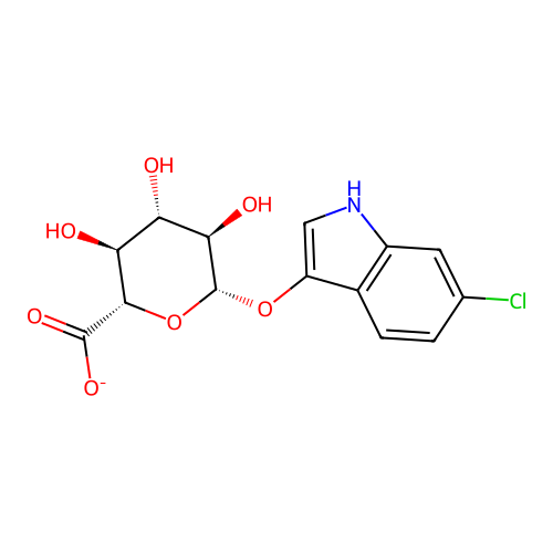 6-Chloro-1H-indol-3-yl hexopyranosiduronate structure