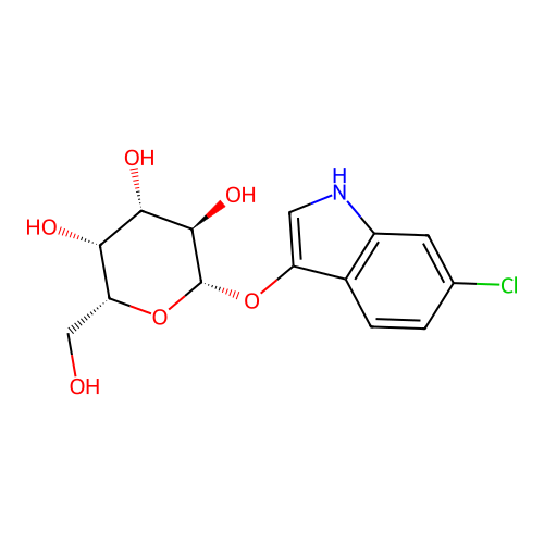 6-Chloro-1H-indol-3-yl beta-D-galactopyranoside structure