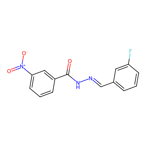 N'-[(E)-(3-fluorophenyl)methylidene]-3-nitrobenzohydrazide structure