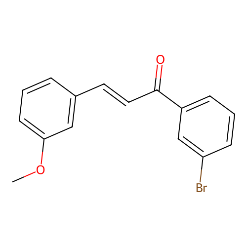(E)-1-(3-bromophenyl)-3-(3-methoxyphenyl)prop-2-en-1-one structure