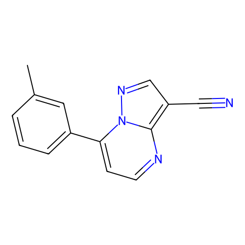 7-(3-Methylphenyl)pyrazolo[1,5-a]pyrimidine-3-carbonitrile structure