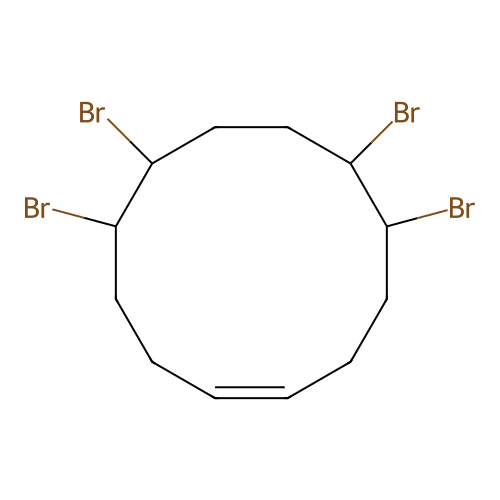 [5R-(5R*,6R*,9R*,10S*)]-5,6,9,10-Tetrabromocyclododecene structure