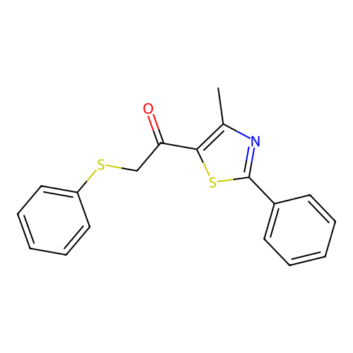 1-(4-Methyl-2-phenyl-1,3-thiazol-5-yl)-2-(phenylsulfanyl)-1-ethanone structure