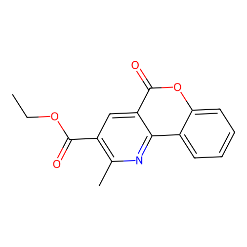 ethyl 2-methyl-5-oxo-5H-chromeno[4,3-b]pyridine-3-carboxylate structure