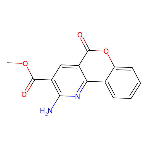 methyl 2-amino-5-oxo-5H-chromeno[4,3-b]pyridine-3-carboxylate structure
