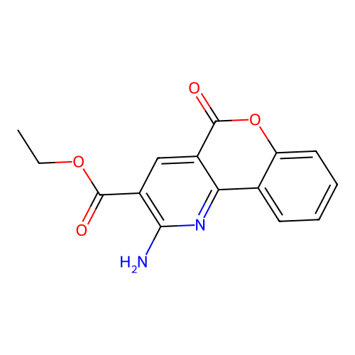 Ethyl 2-amino-5-oxochromeno[4,3-b]pyridine-3-carboxylate structure