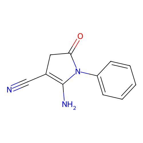2-Amino-5-oxo-1-phenyl-4,5-dihydro-1H-pyrrole-3-carbonitrile structure