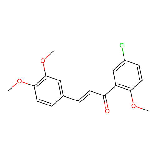 (2E)-1-(5-chloro-2-methoxyphenyl)-3-(3,4-dimethoxyphenyl)prop-2-en-1-one structure