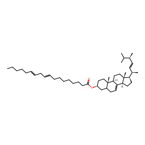 Ergosta-7,22-dien-3-yl linoleate structure