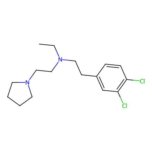 1-Pyrrolidineethanamine, N-(2-(3,4-dichlorophenyl)ethyl)-N-ethyl- structure