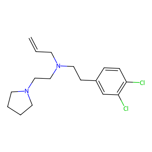 Allyl-[2-(3,4-dichloro-phenyl)-ethyl]-(2-pyrrolidin-1-yl-ethyl)-amine structure