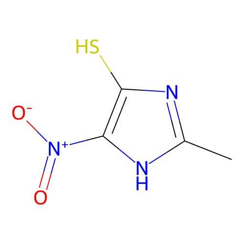 2-methyl-4-nitro-1H-imidazole-5-thiol structure