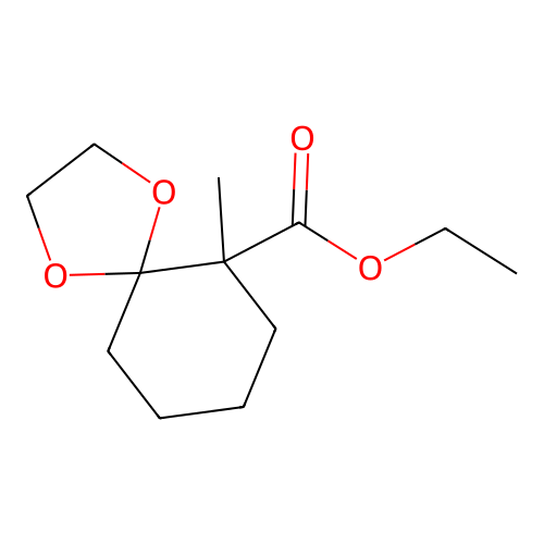 1,4-Dioxaspiro[4.5]decane-6-carboxylic acid, 6-methyl-, ethyl ester structure