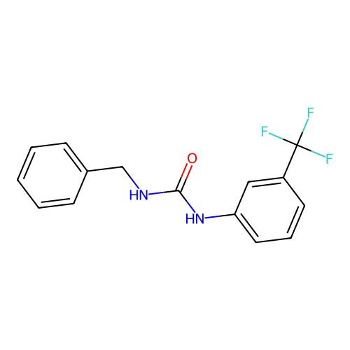 N-benzyl-N'-[3-(trifluoromethyl)phenyl]urea structure