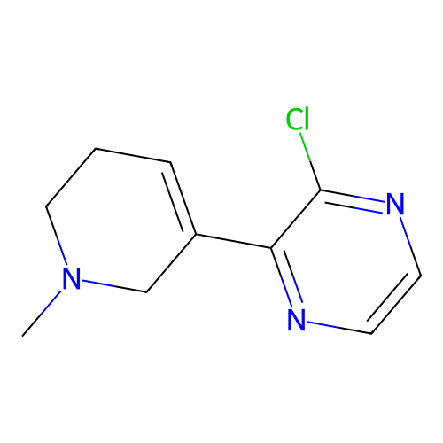 2-Chloro-3-(1-methyl-1,2,5,6-tetrahydro-pyridin-3-yl)-pyrazine structure