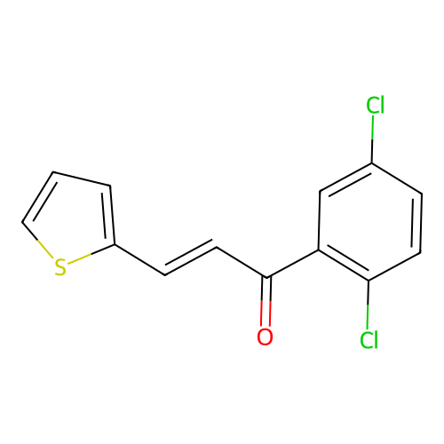 (2E)-1-(2,5-Dichlorophenyl)-3-(thiophen-2-yl)prop-2-en-1-one structure