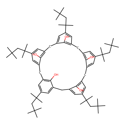 p-t-Octylcalix[5]arene structure