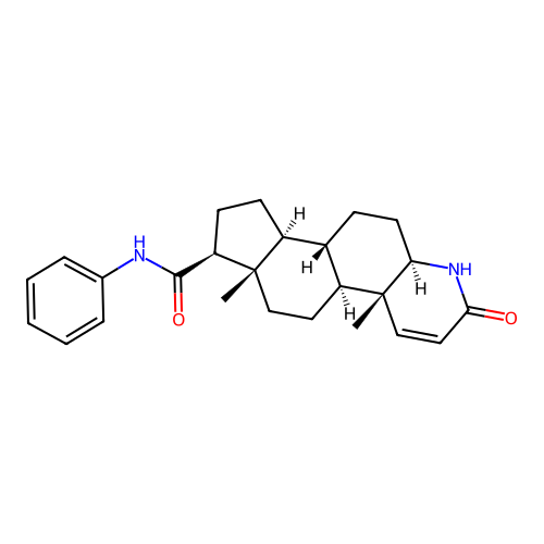 3-Oxo-N-phenyl-4-aza-5alpha-androst-1-ene-17beta-carboxamide structure