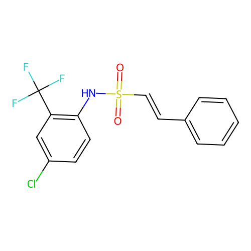 N-[4-chloro-2-(trifluoromethyl)phenyl]-2-phenylethene-1-sulfonamide structure