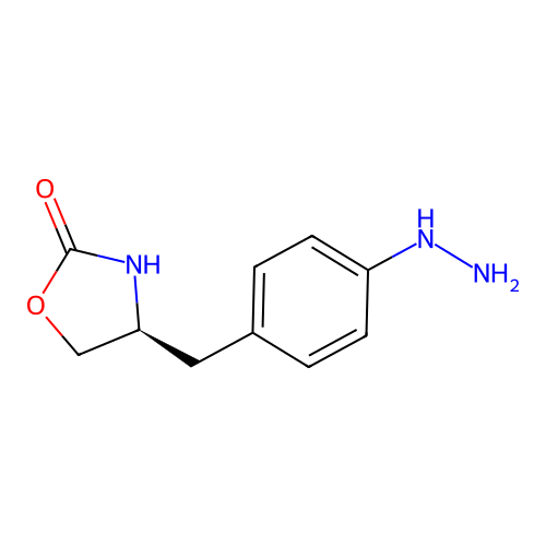 (S)-4-(4-hydrazinobenzyl)-2-oxazolidinone structure