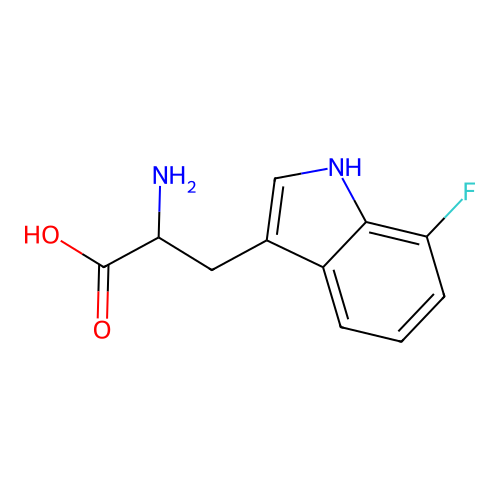 2-amino-3-(7-fluoro-1H-indol-3-yl)propanoic Acid structure