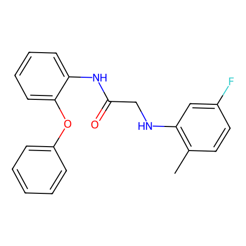 2-(5-fluoro-2-methylanilino)-N-(2-phenoxyphenyl)acetamide structure