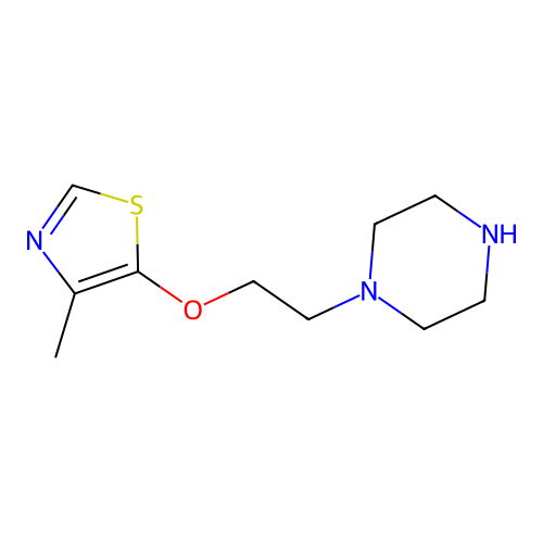 4-Methyl-5-(2-piperazin-1-ylethoxy)-1,3-thiazole structure