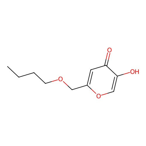 4H-Pyran-4-one, 2-BuOMe-5-hydroxy- structure