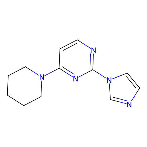 2-Imidazol-1-yl-4-piperidin-1-ylpyrimidine structure