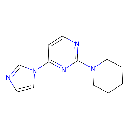 4-Imidazol-1-yl-2-piperidin-1-ylpyrimidine structure