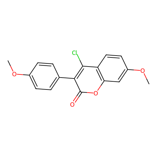 4-Chloro-7-methoxy-3-(4-methoxyphenyl)-coumarin structure