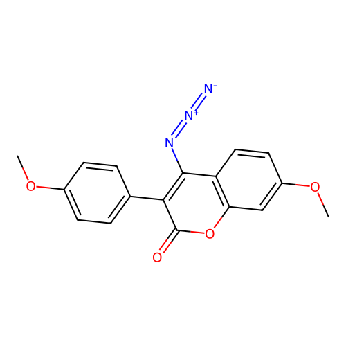 4-Azido-7-methoxy-3-(4-methoxyphenyl)-coumarin structure