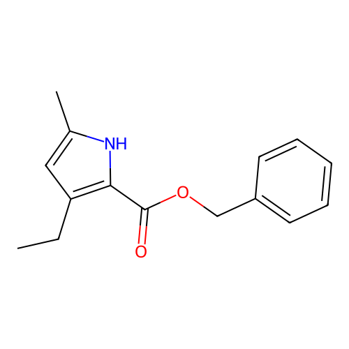 Benzyl 3-ethyl-5-methyl-1H-pyrrole-2-carboxylate structure